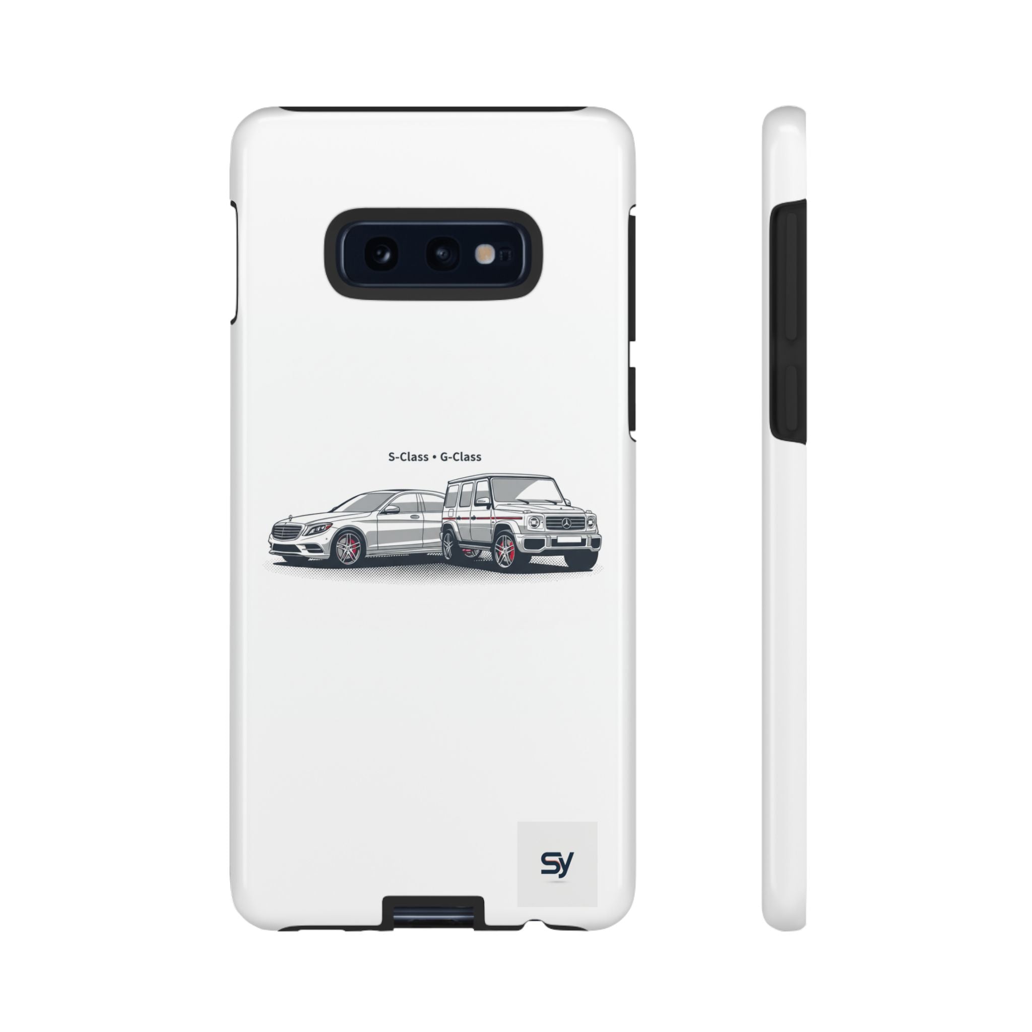 Phone Case - Twin Mercedes S-Class Illustration ("S-Class + S-Class")
