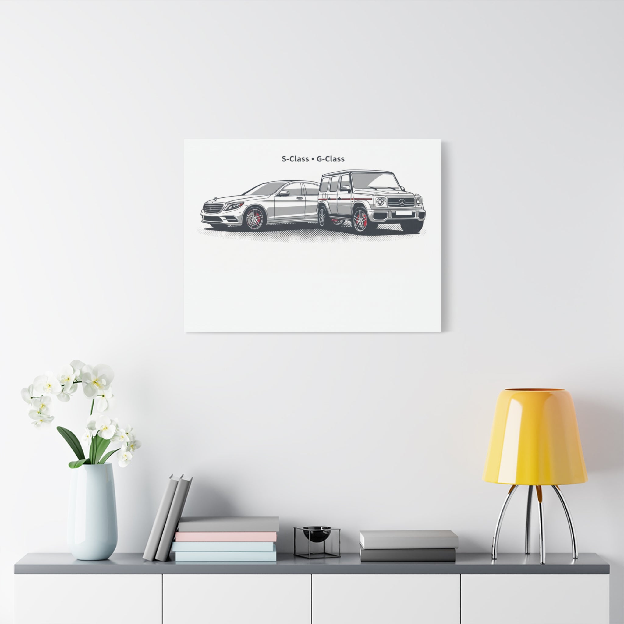 Mercedes S-Class & G-Class Matte Canvas Wall Art — Stretched 1.25"