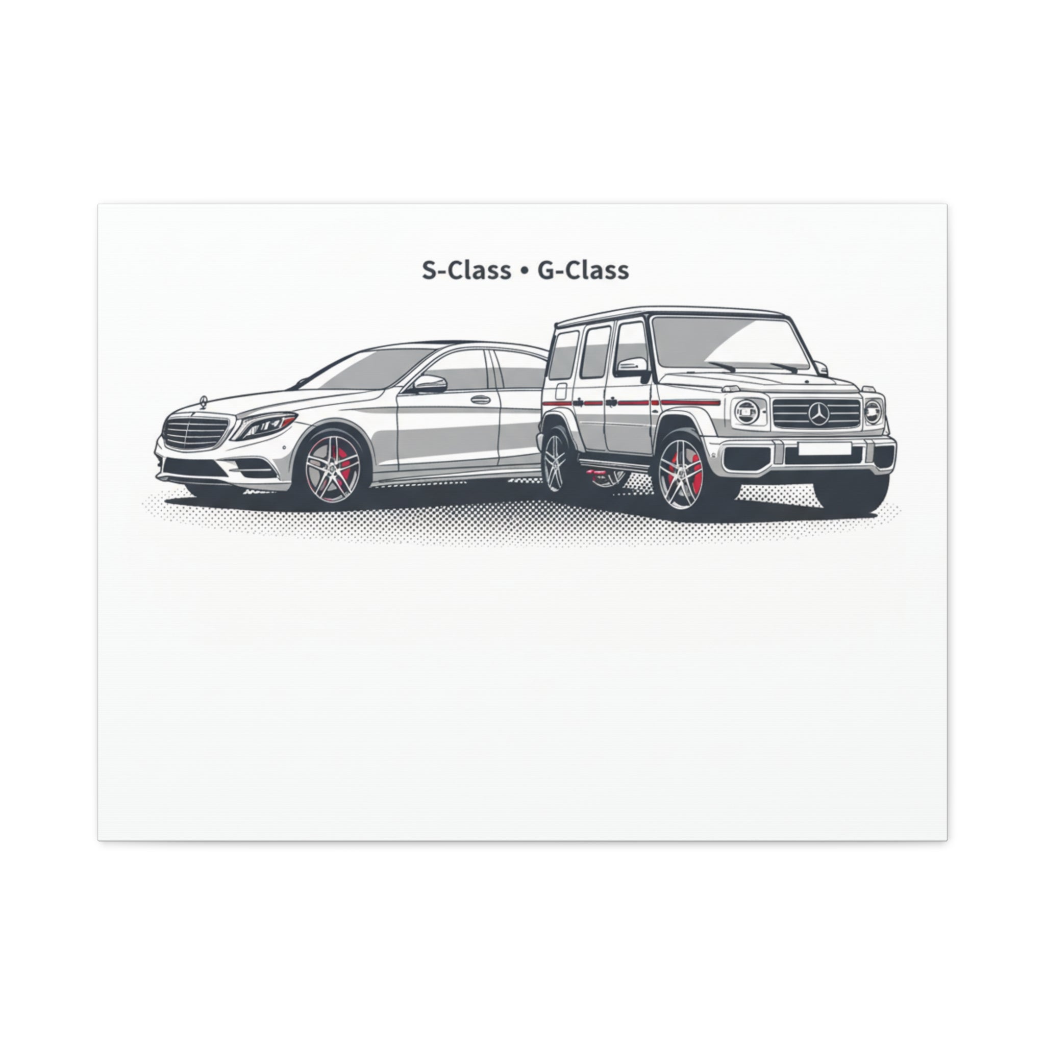 Mercedes S-Class & G-Class Matte Canvas Wall Art — Stretched 1.25"