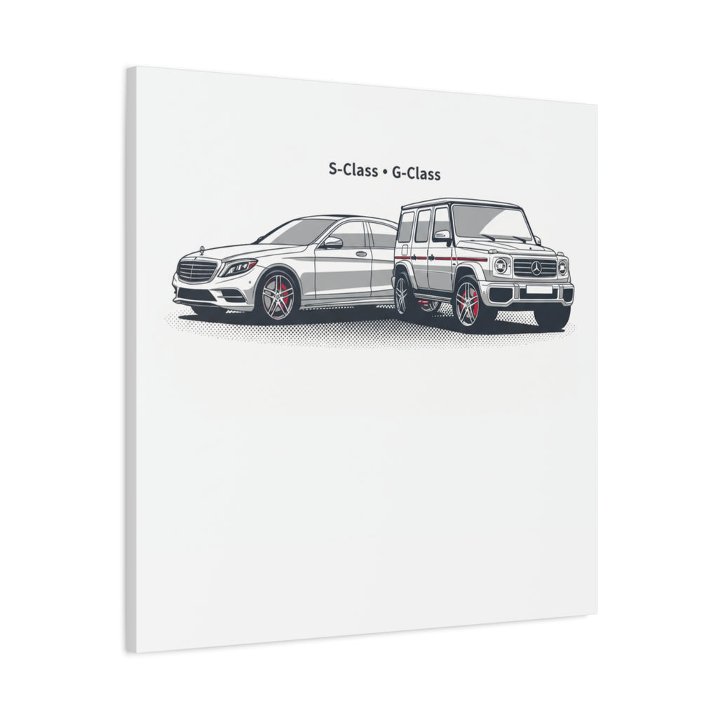 Mercedes S-Class & G-Class Matte Canvas Wall Art — Stretched 1.25"