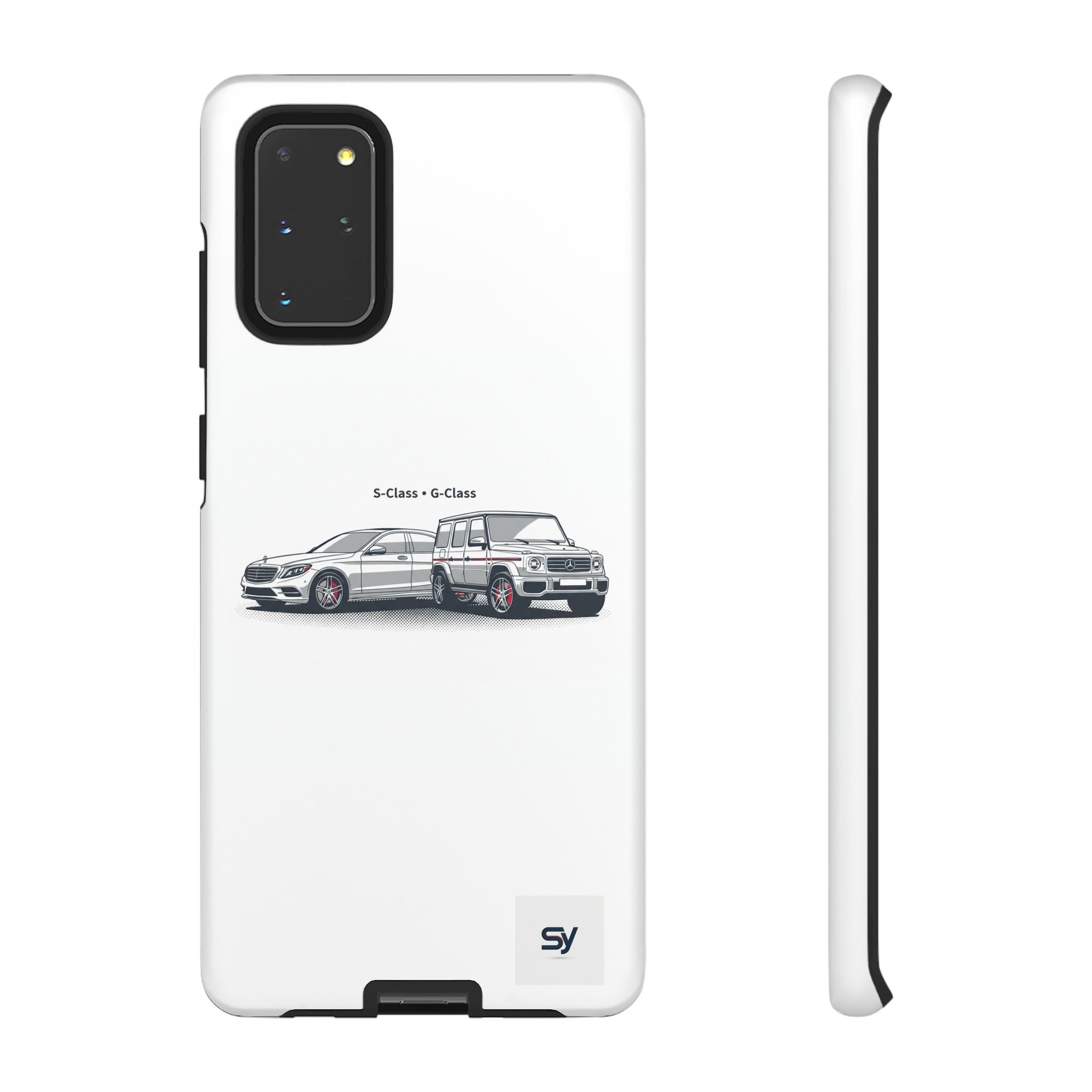 Phone Case - Twin Mercedes S-Class Illustration ("S-Class + S-Class")