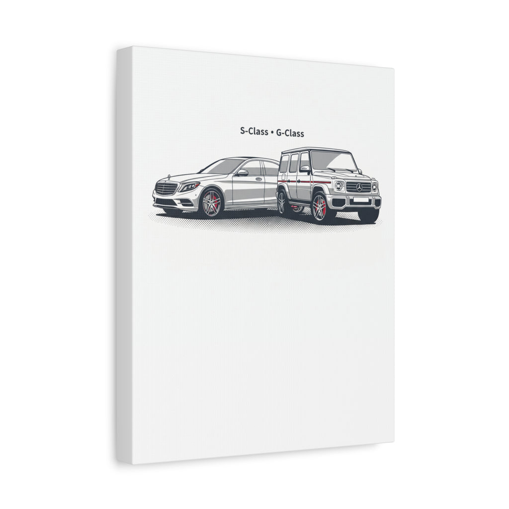 Mercedes S-Class & G-Class Matte Canvas Wall Art — Stretched 1.25"