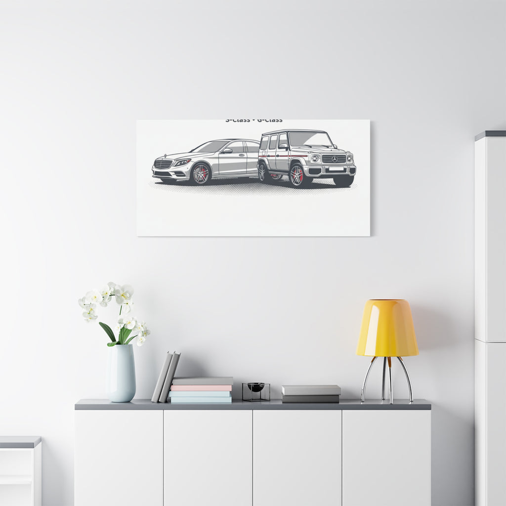 Mercedes S-Class & G-Class Matte Canvas Wall Art — Stretched 1.25"