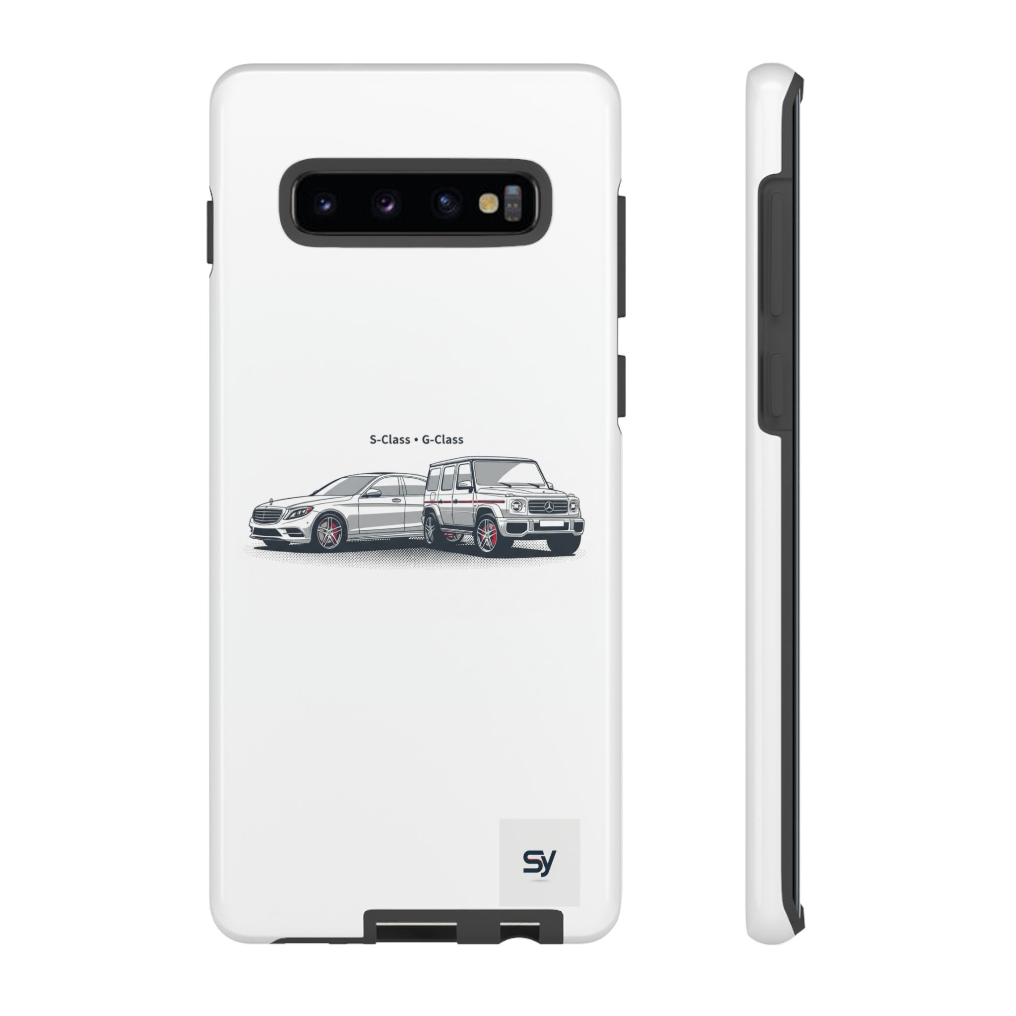 Phone Case - Twin Mercedes S-Class Illustration ("S-Class + S-Class")