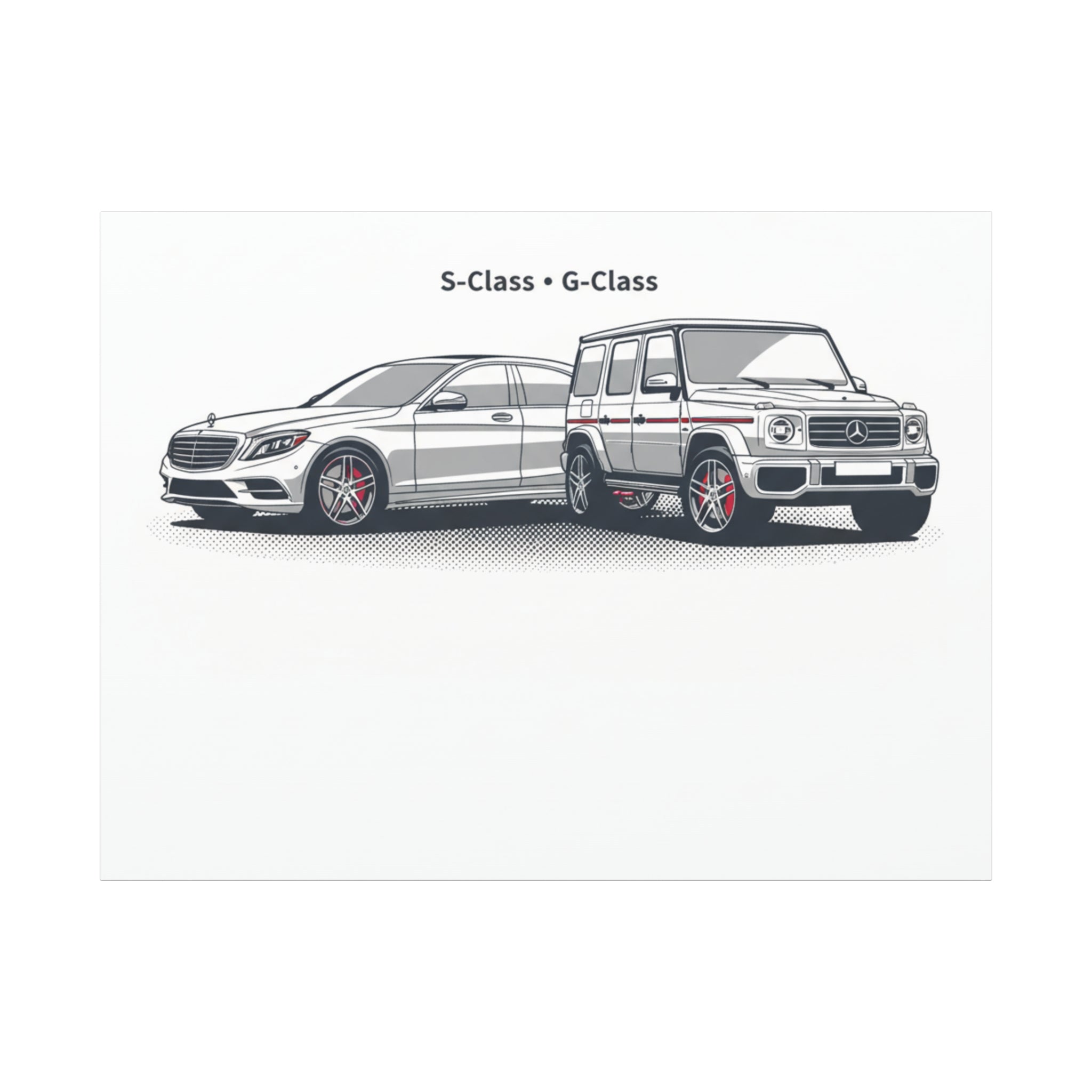 Mercedes S-Class & G-Class Matte Canvas Wall Art — Stretched 1.25"