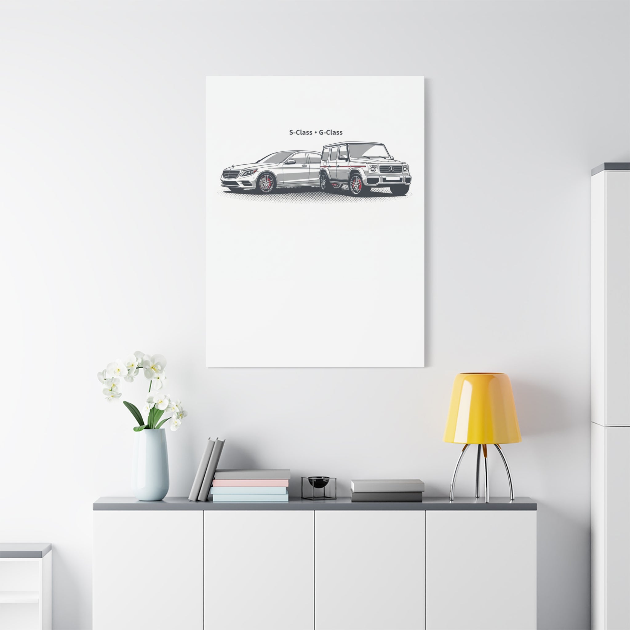 Mercedes S-Class & G-Class Matte Canvas Wall Art — Stretched 1.25"
