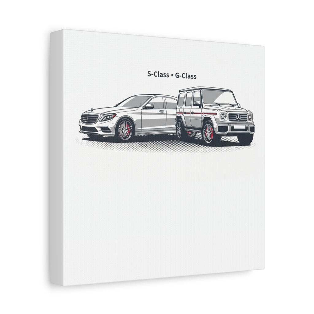 Mercedes S-Class & G-Class Matte Canvas Wall Art — Stretched 1.25"