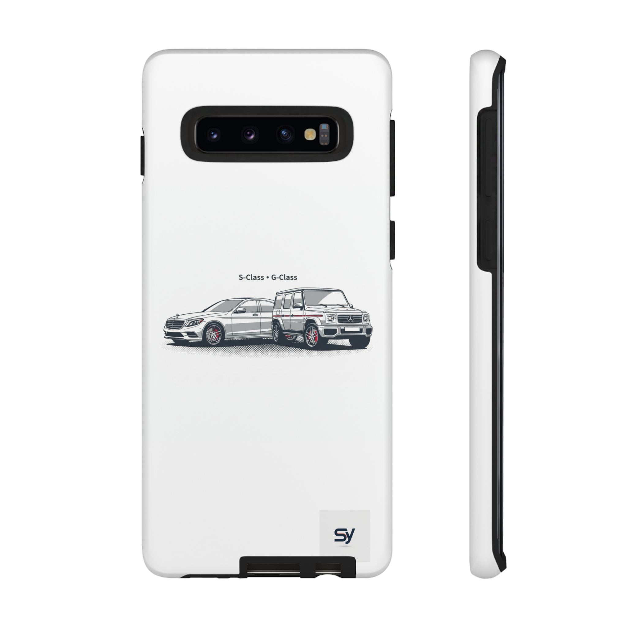Phone Case - Twin Mercedes S-Class Illustration ("S-Class + S-Class")