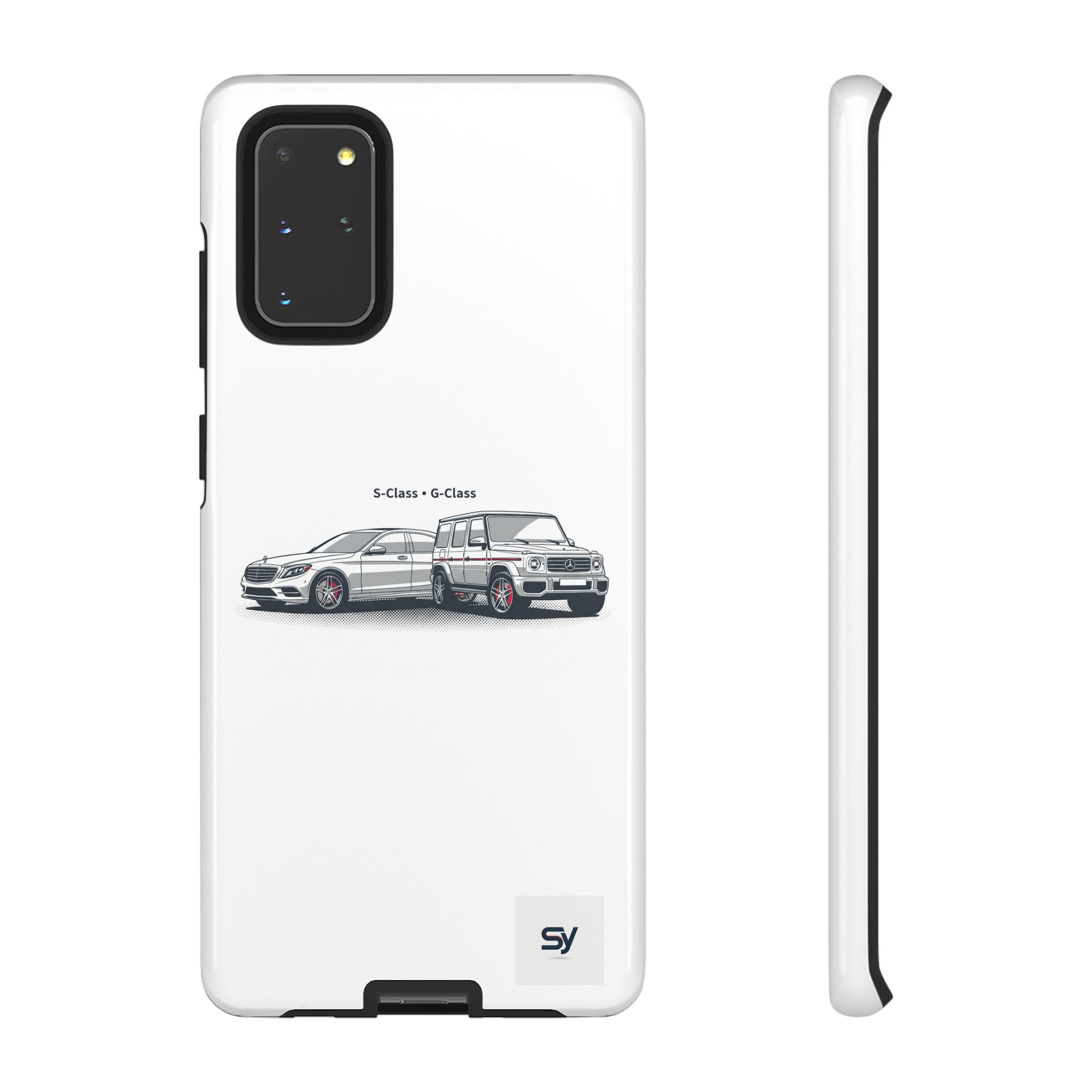 Phone Case - Twin Mercedes S-Class Illustration ("S-Class + S-Class")