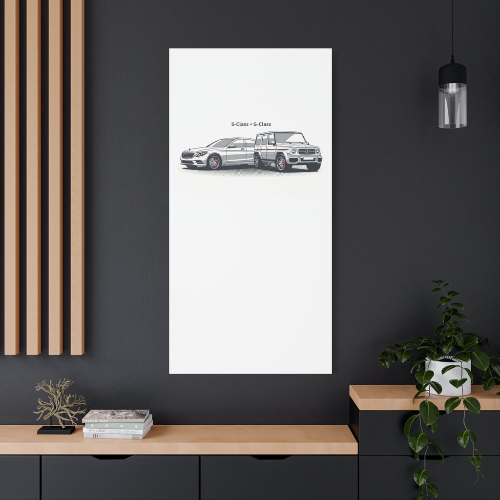 Mercedes S-Class & G-Class Matte Canvas Wall Art — Stretched 1.25"