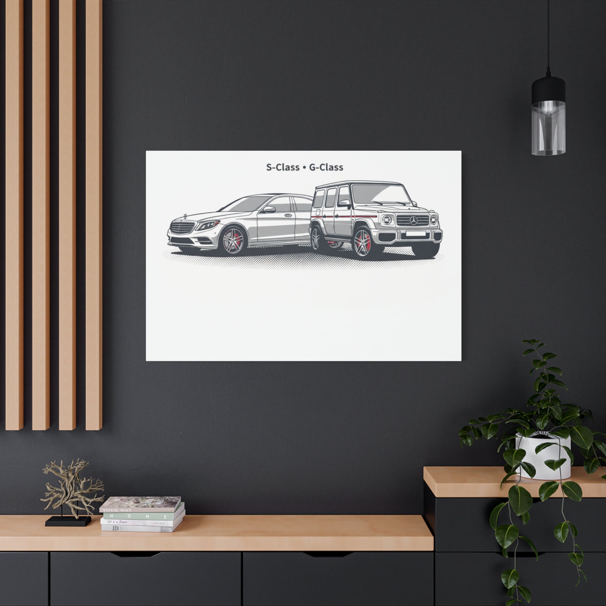Mercedes S-Class & G-Class Matte Canvas Wall Art — Stretched 1.25"