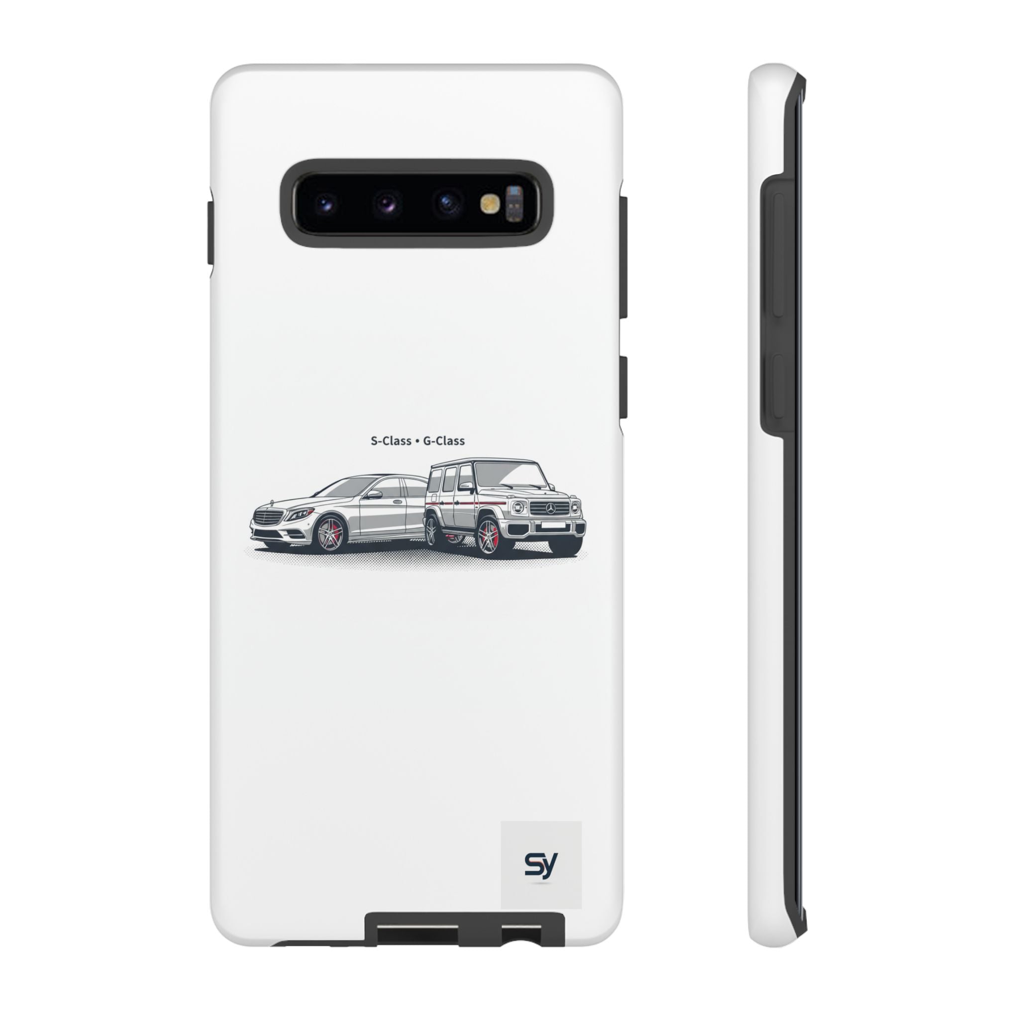 Phone Case - Twin Mercedes S-Class Illustration ("S-Class + S-Class")