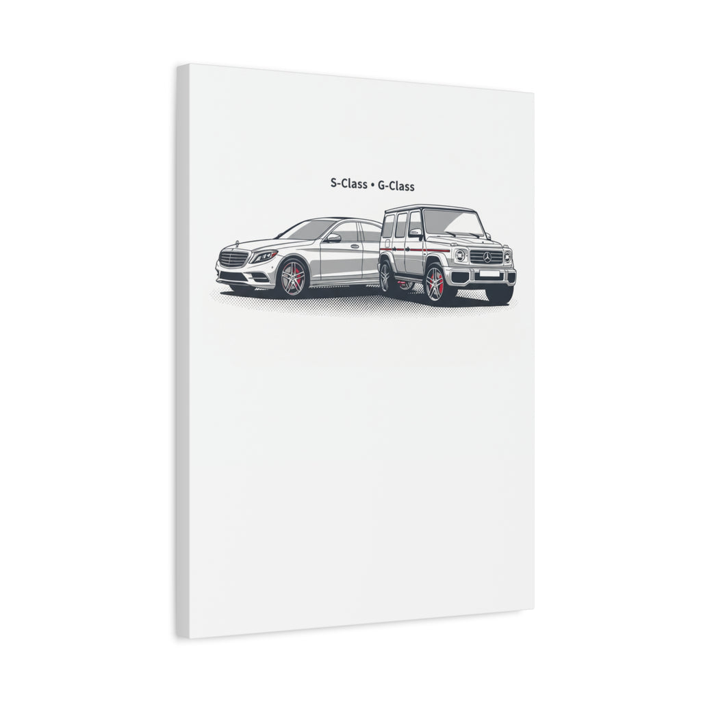 Mercedes S-Class & G-Class Matte Canvas Wall Art — Stretched 1.25"