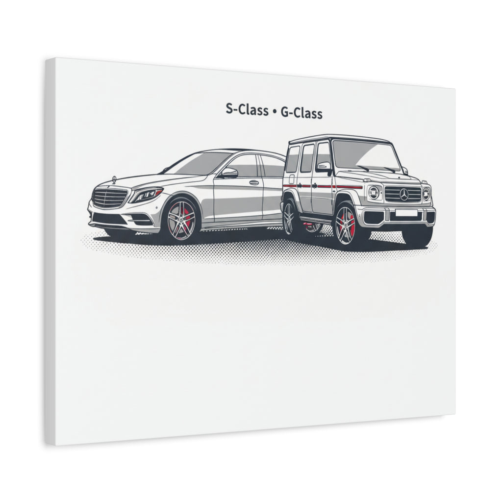 Mercedes S-Class & G-Class Matte Canvas Wall Art — Stretched 1.25"
