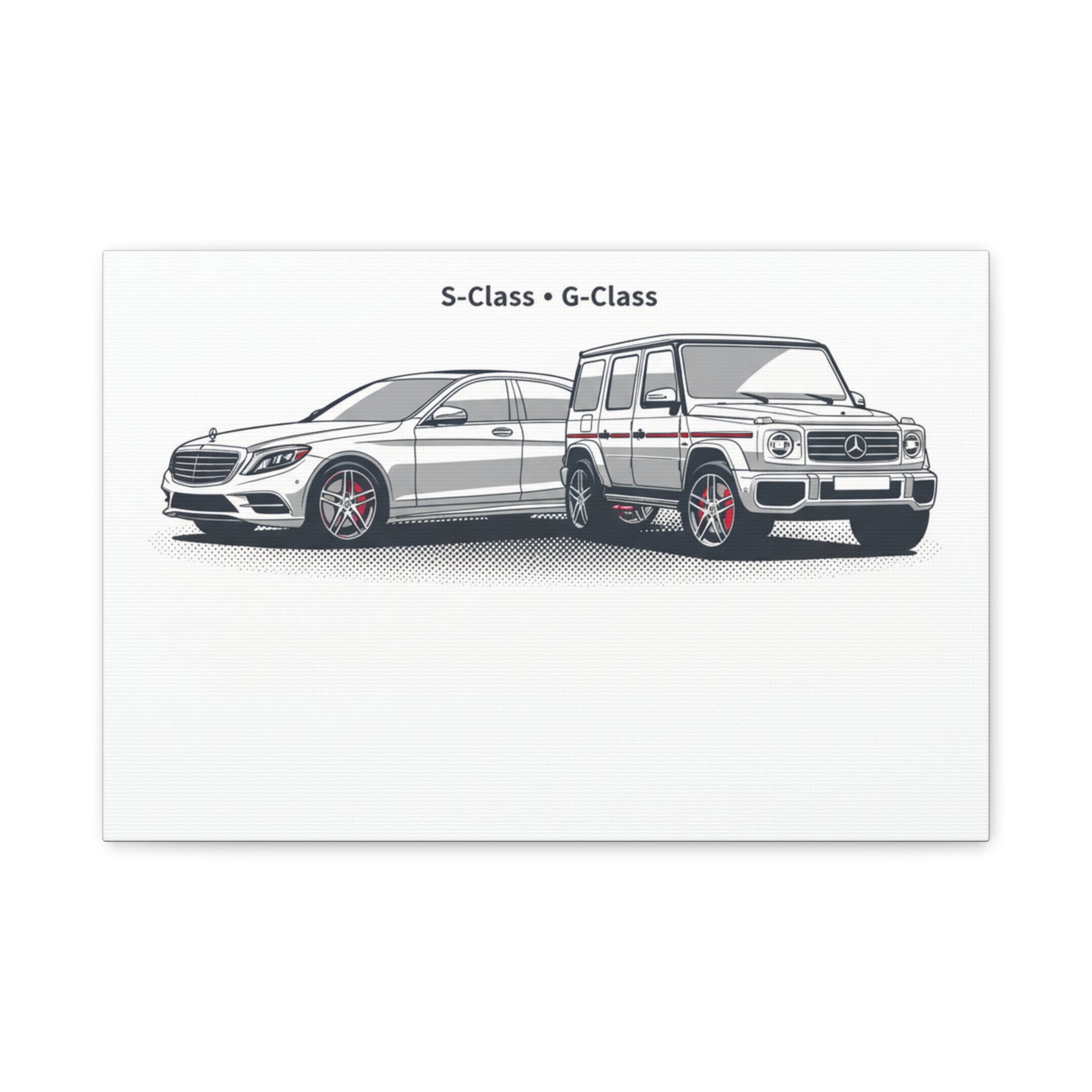 Mercedes S-Class & G-Class Matte Canvas Wall Art — Stretched 1.25"