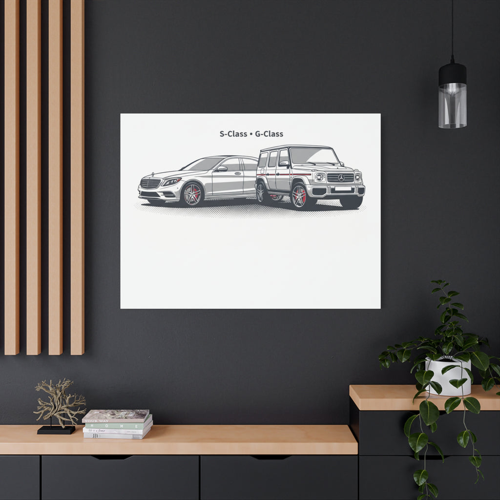 Mercedes S-Class & G-Class Matte Canvas Wall Art — Stretched 1.25"