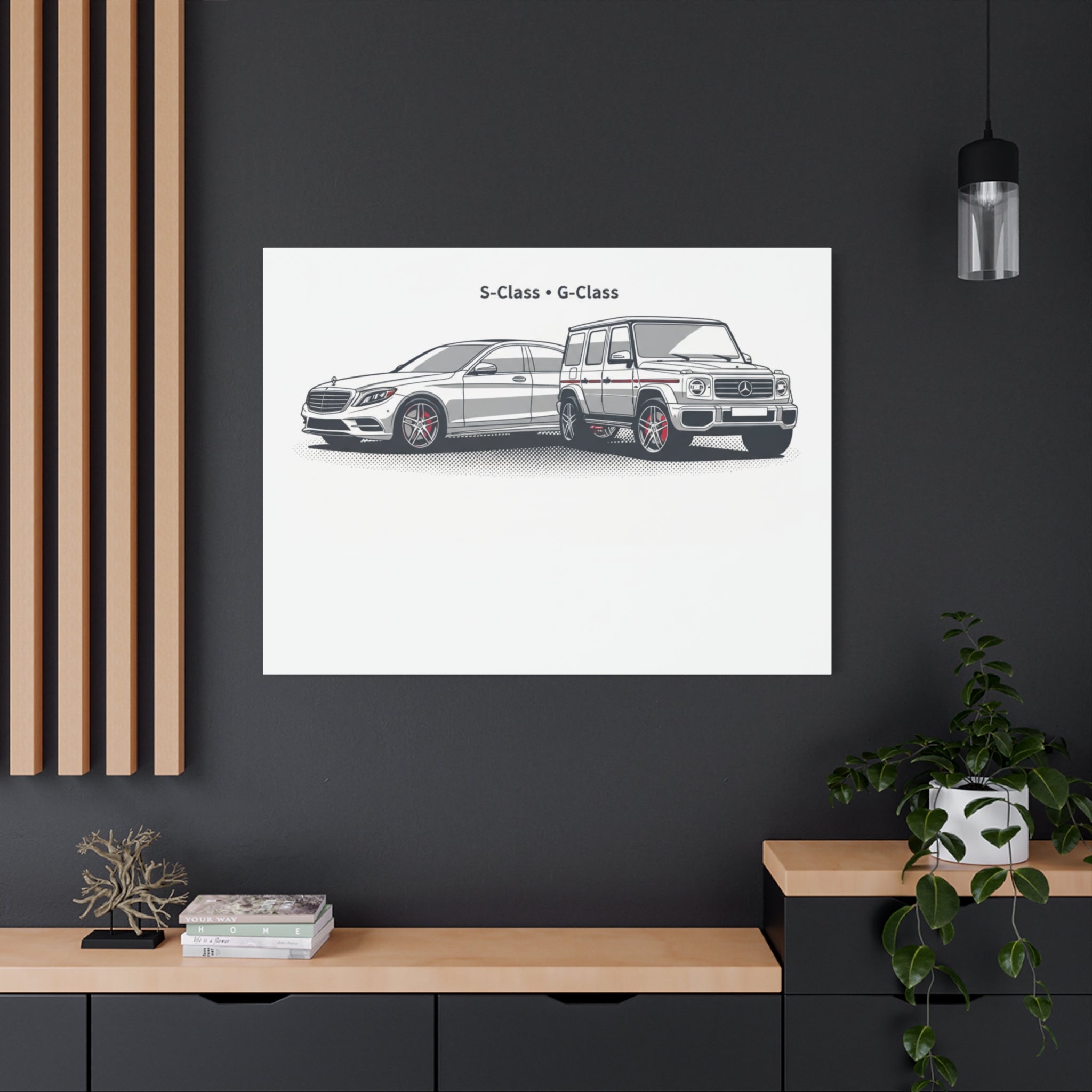 Mercedes S-Class & G-Class Matte Canvas Wall Art — Stretched 1.25"