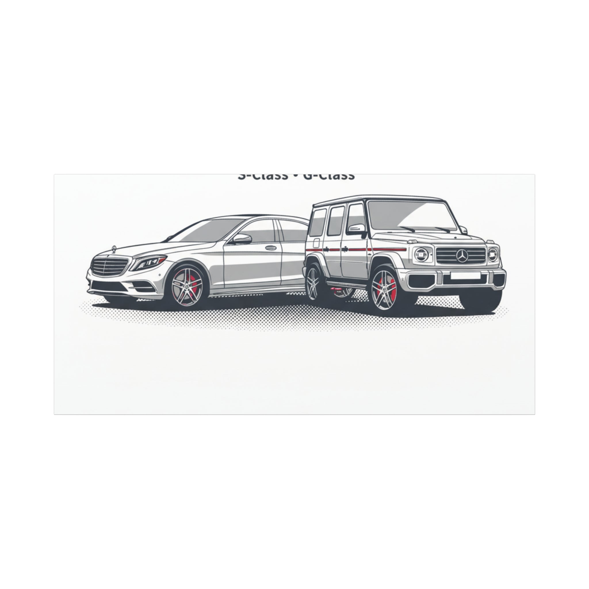 Mercedes S-Class & G-Class Matte Canvas Wall Art — Stretched 1.25"