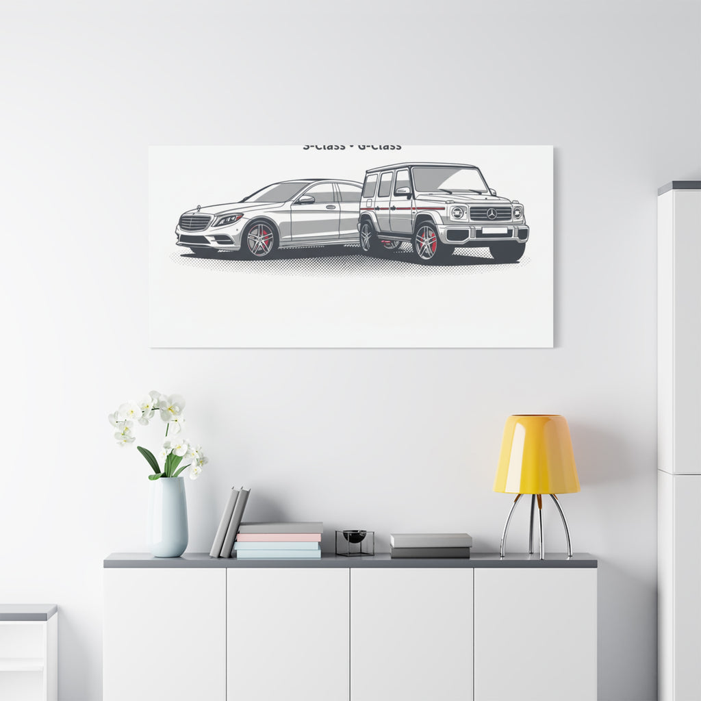 Mercedes S-Class & G-Class Matte Canvas Wall Art — Stretched 1.25"