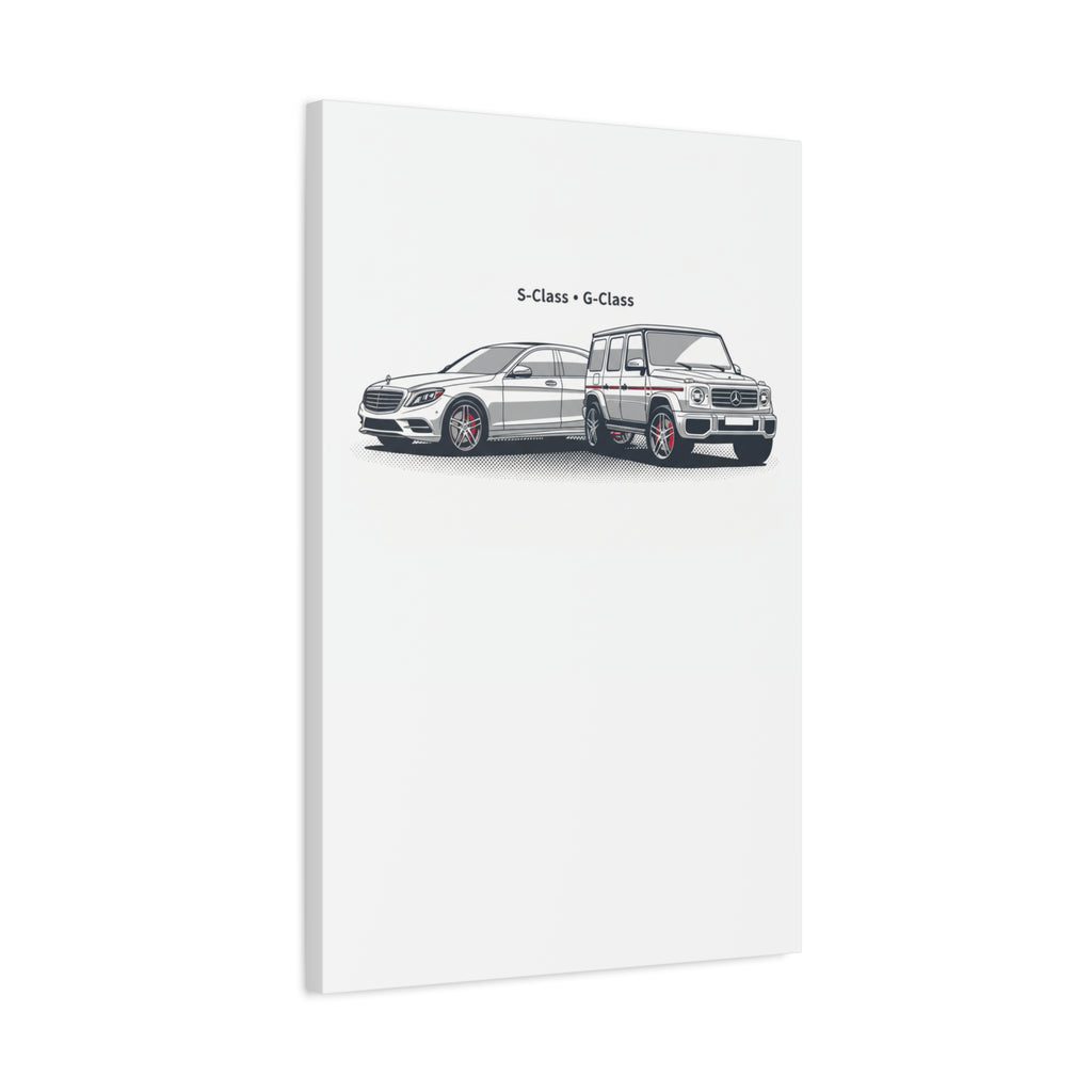 Mercedes S-Class & G-Class Matte Canvas Wall Art — Stretched 1.25"