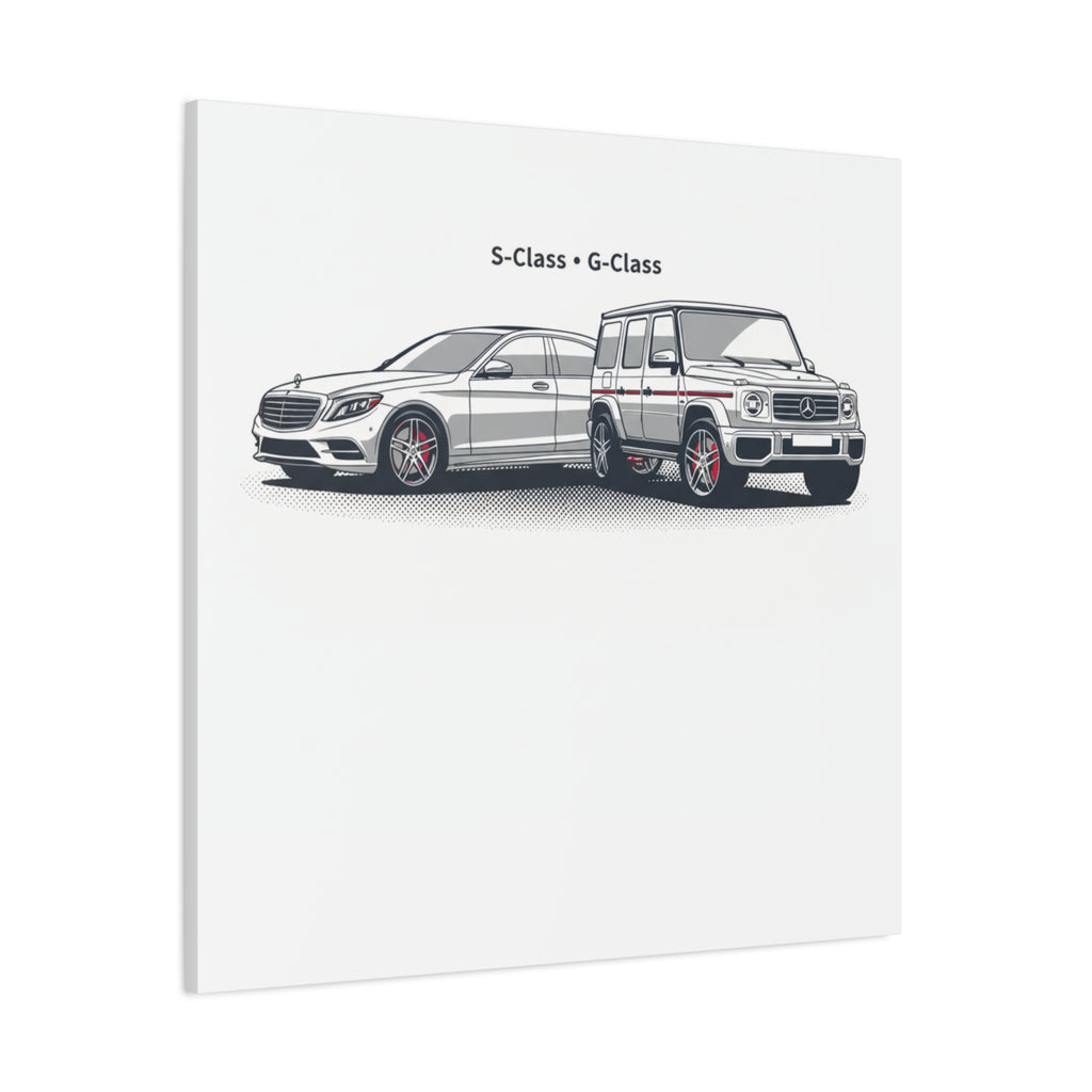 Mercedes S-Class & G-Class Matte Canvas Wall Art — Stretched 1.25"