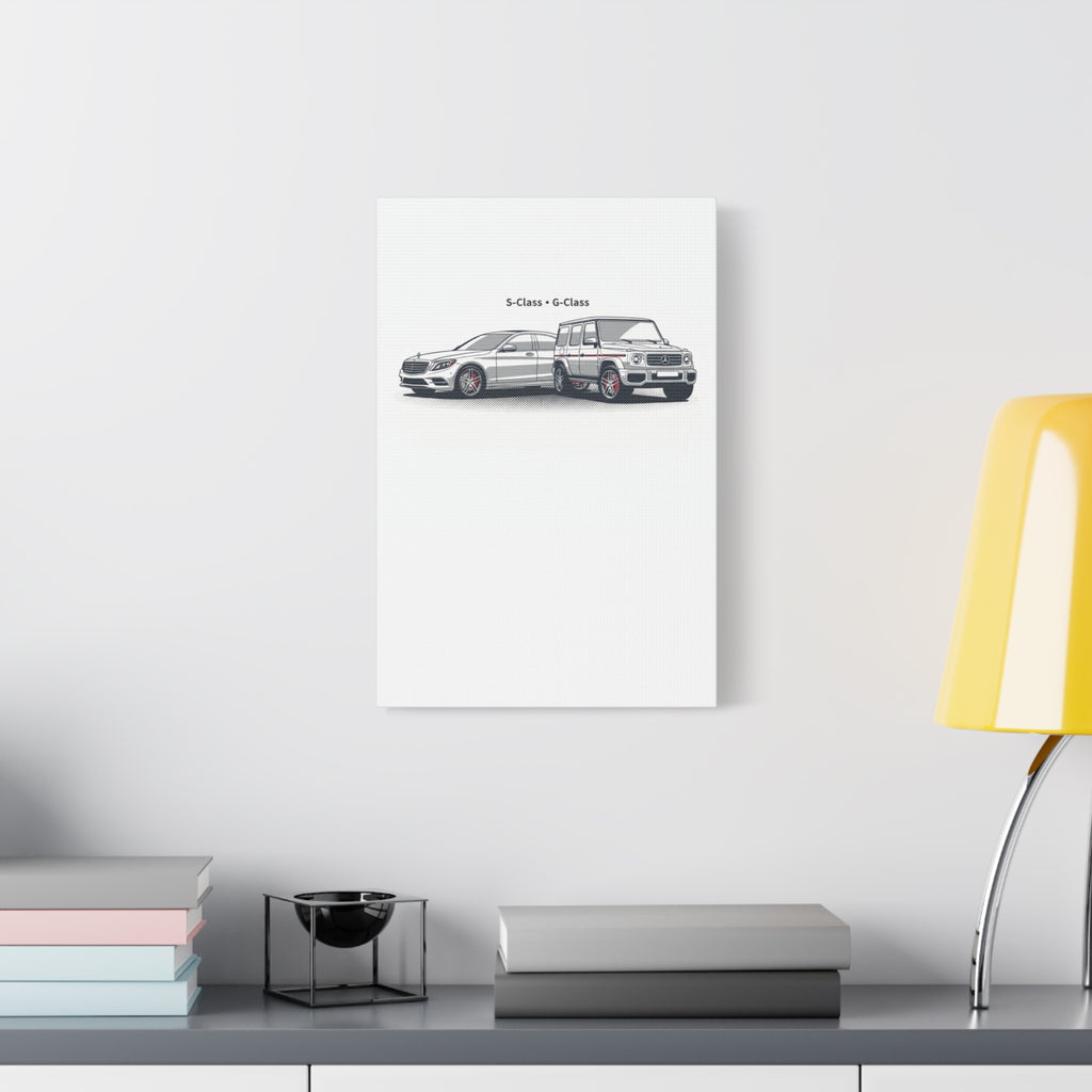 Mercedes S-Class & G-Class Matte Canvas Wall Art — Stretched 1.25"