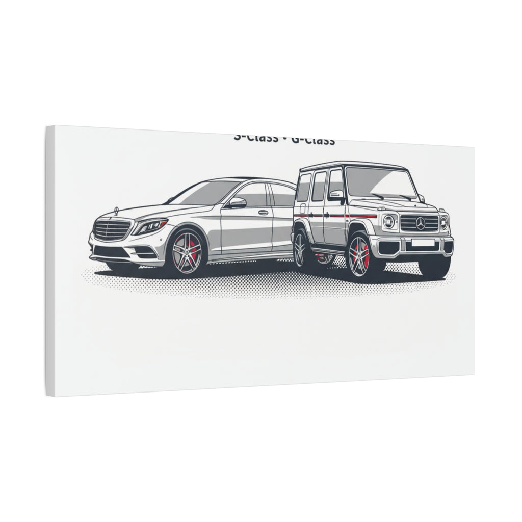 Mercedes S-Class & G-Class Matte Canvas Wall Art — Stretched 1.25"