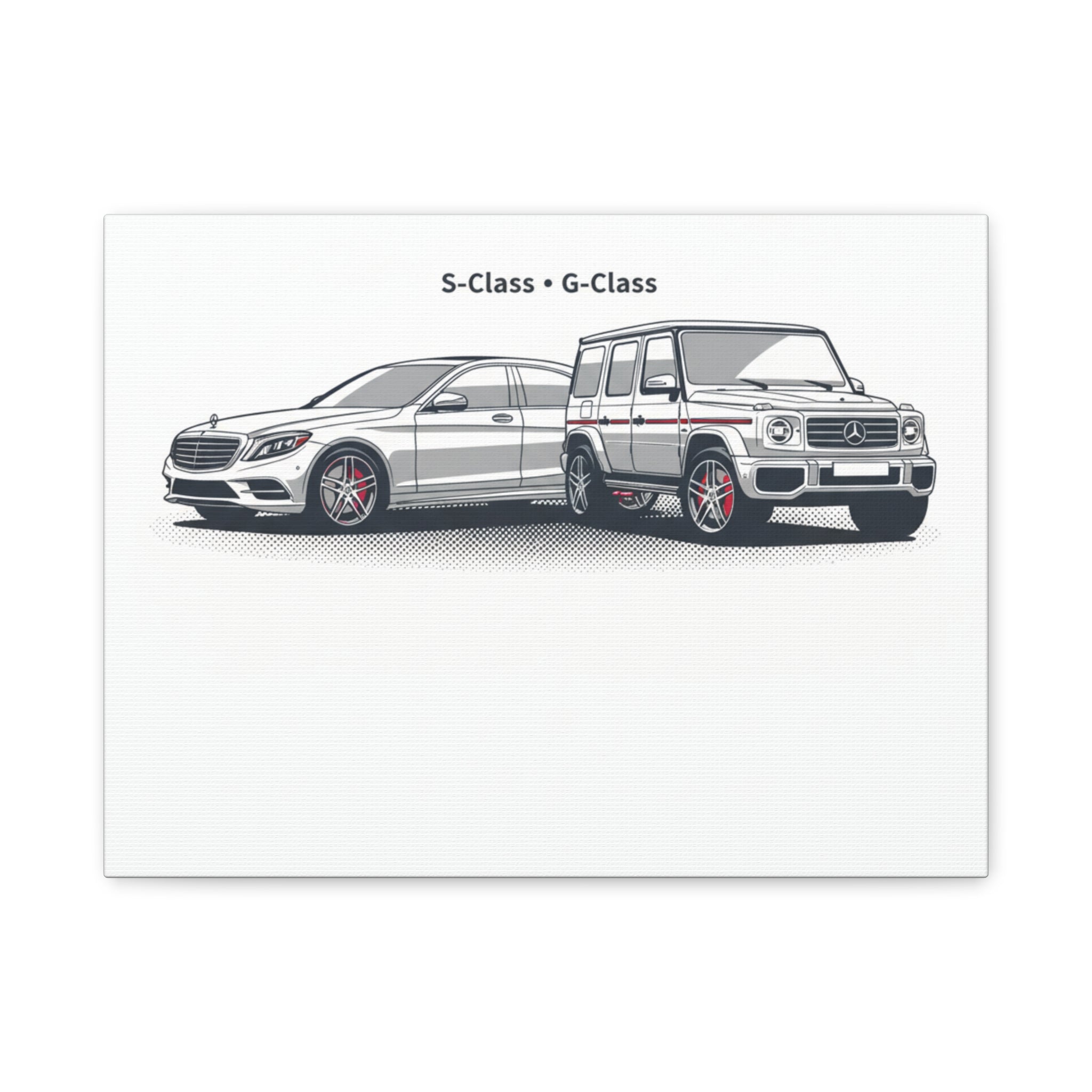 Mercedes S-Class & G-Class Matte Canvas Wall Art — Stretched 1.25"