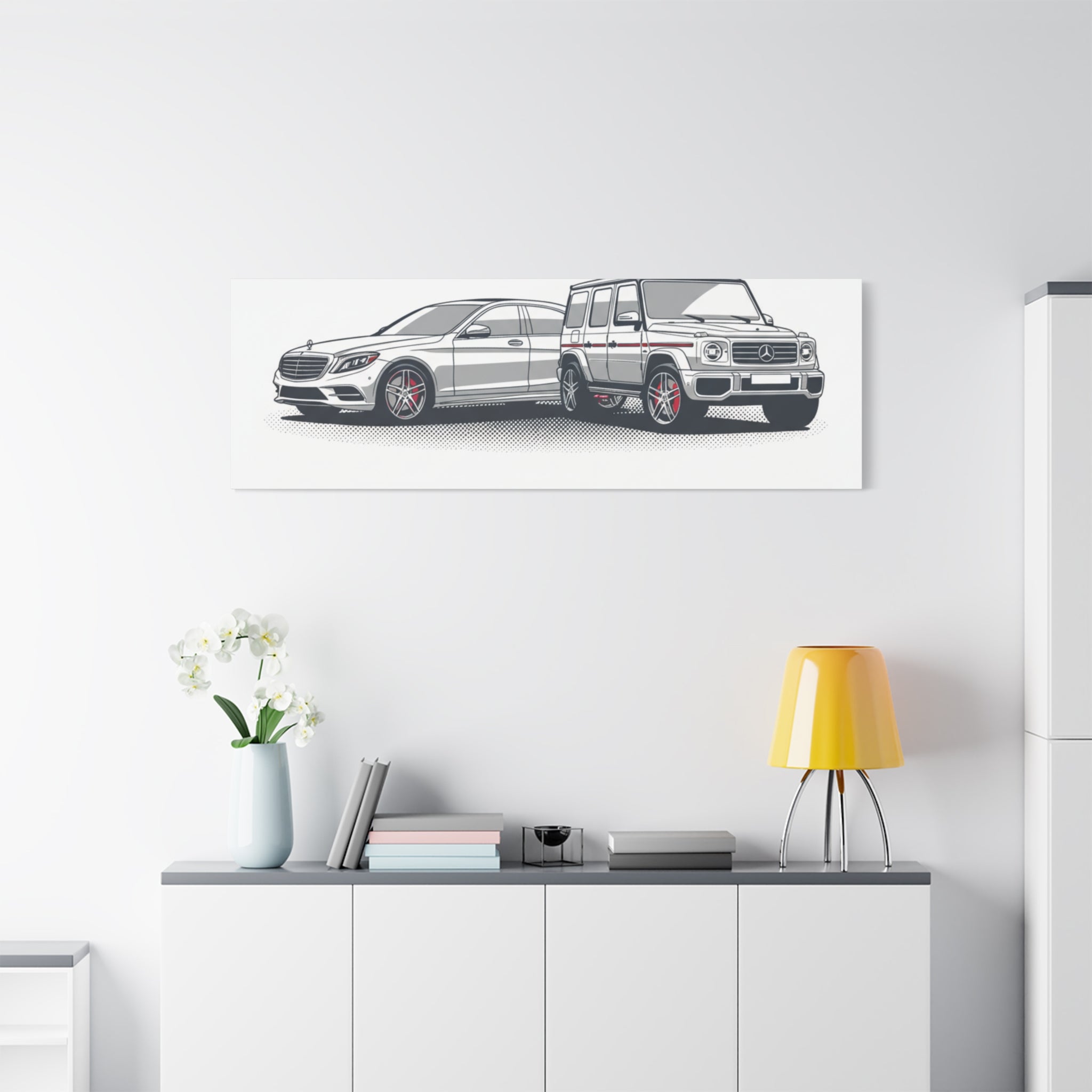 Mercedes S-Class & G-Class Matte Canvas Wall Art — Stretched 1.25"