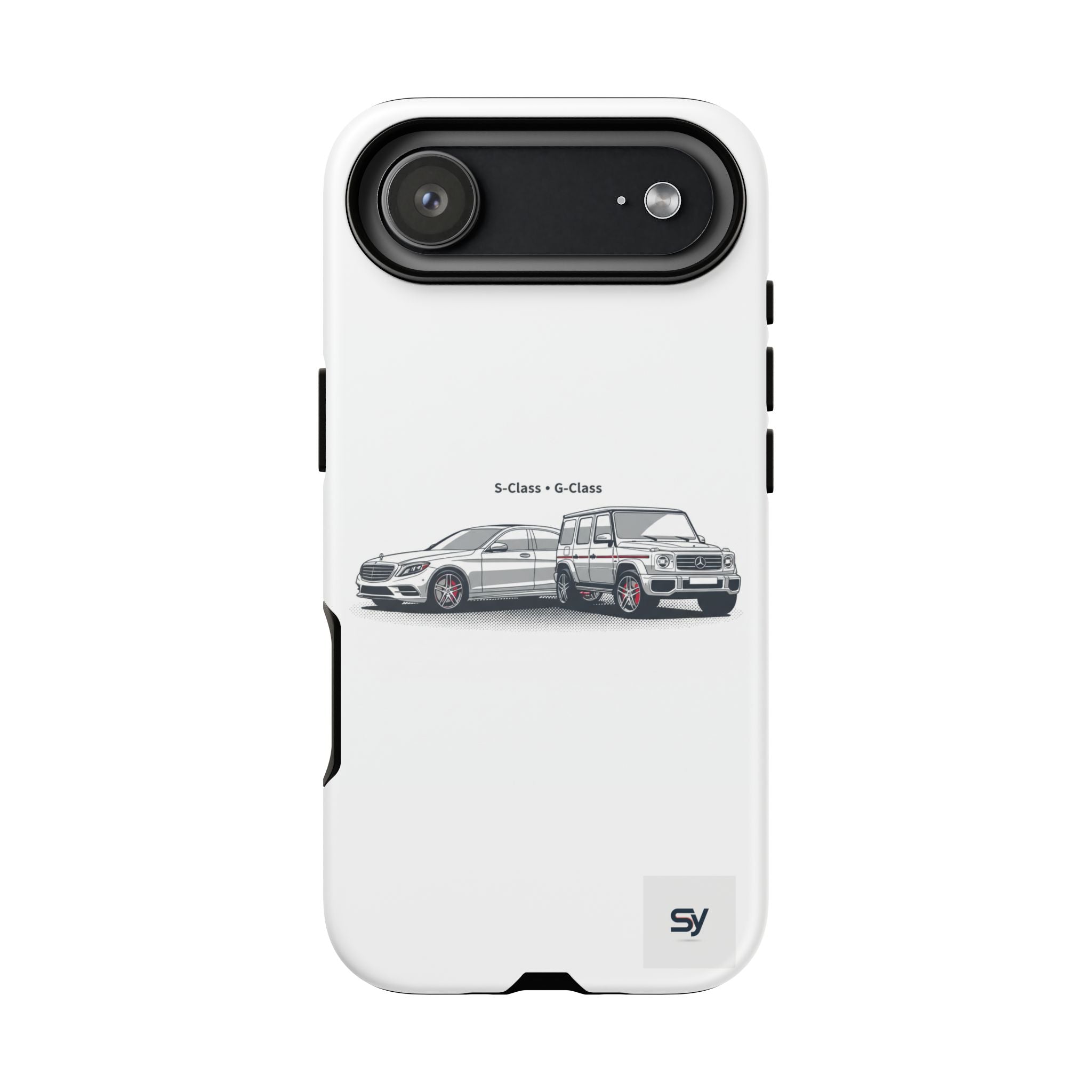 Phone Case - Twin Mercedes S-Class Illustration ("S-Class + S-Class")