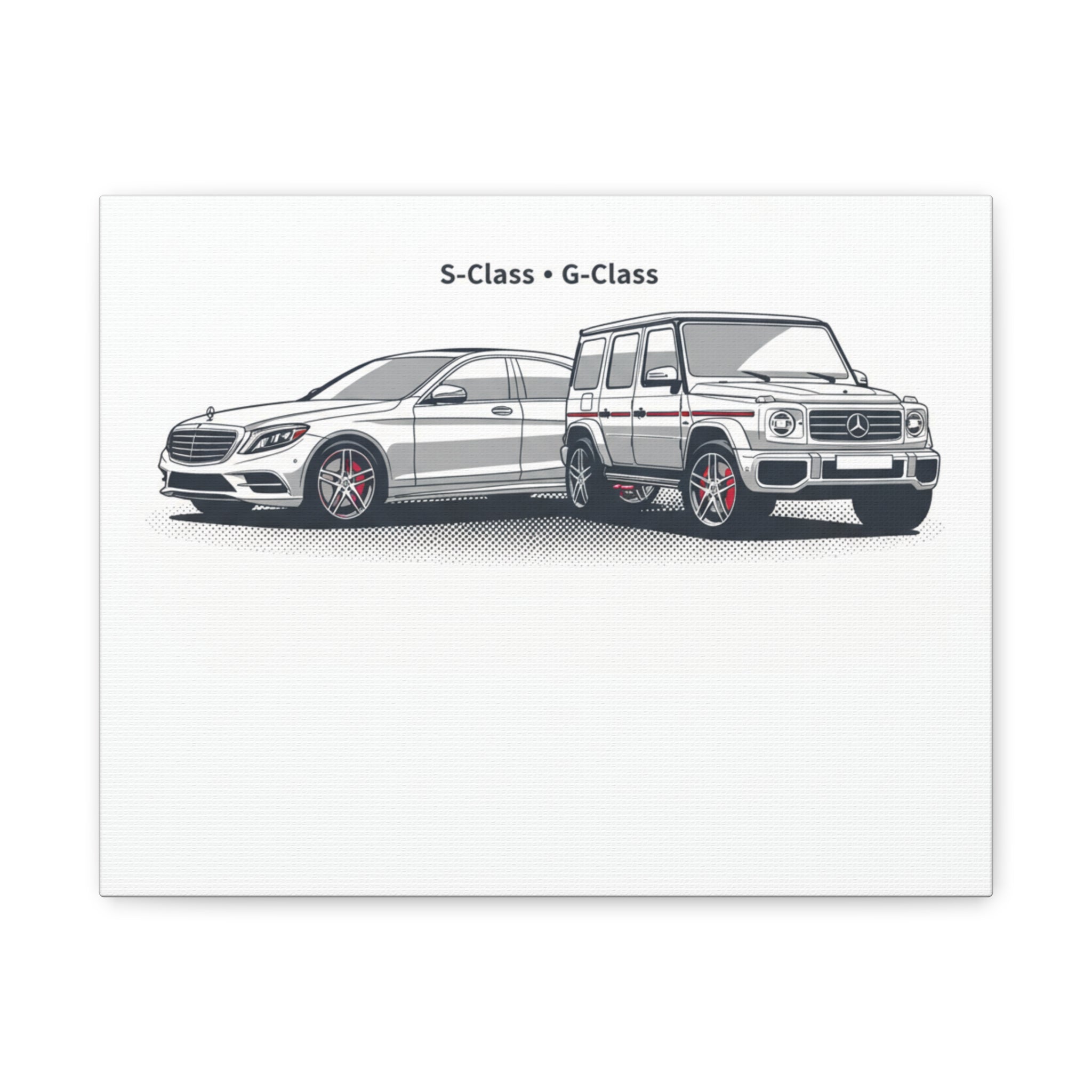 Mercedes S-Class & G-Class Matte Canvas Wall Art — Stretched 1.25"