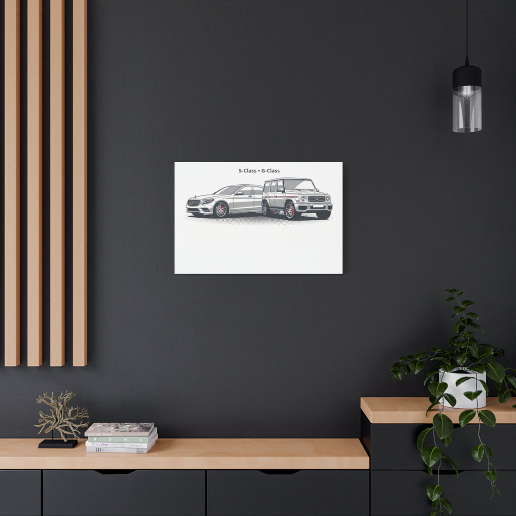 Mercedes S-Class & G-Class Matte Canvas Wall Art — Stretched 1.25"