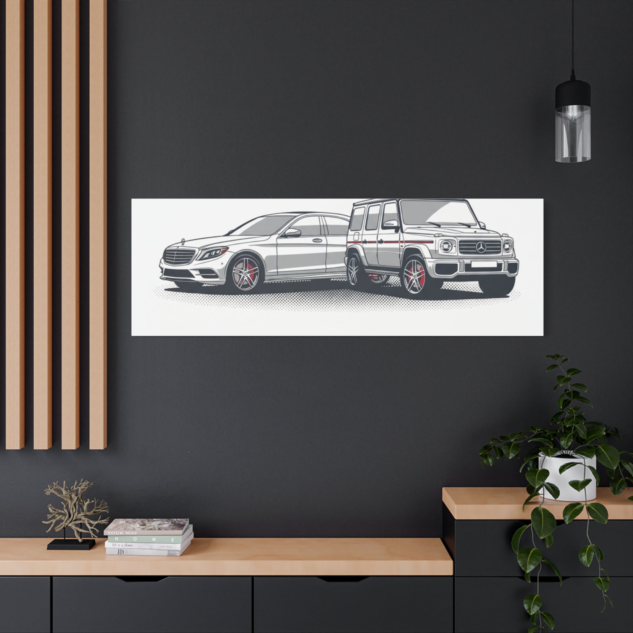 Mercedes S-Class & G-Class Matte Canvas Wall Art — Stretched 1.25"