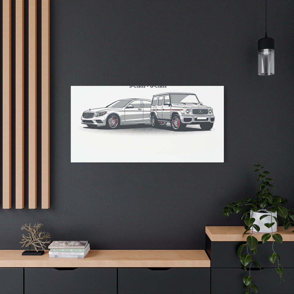 Mercedes S-Class & G-Class Matte Canvas Wall Art — Stretched 1.25"