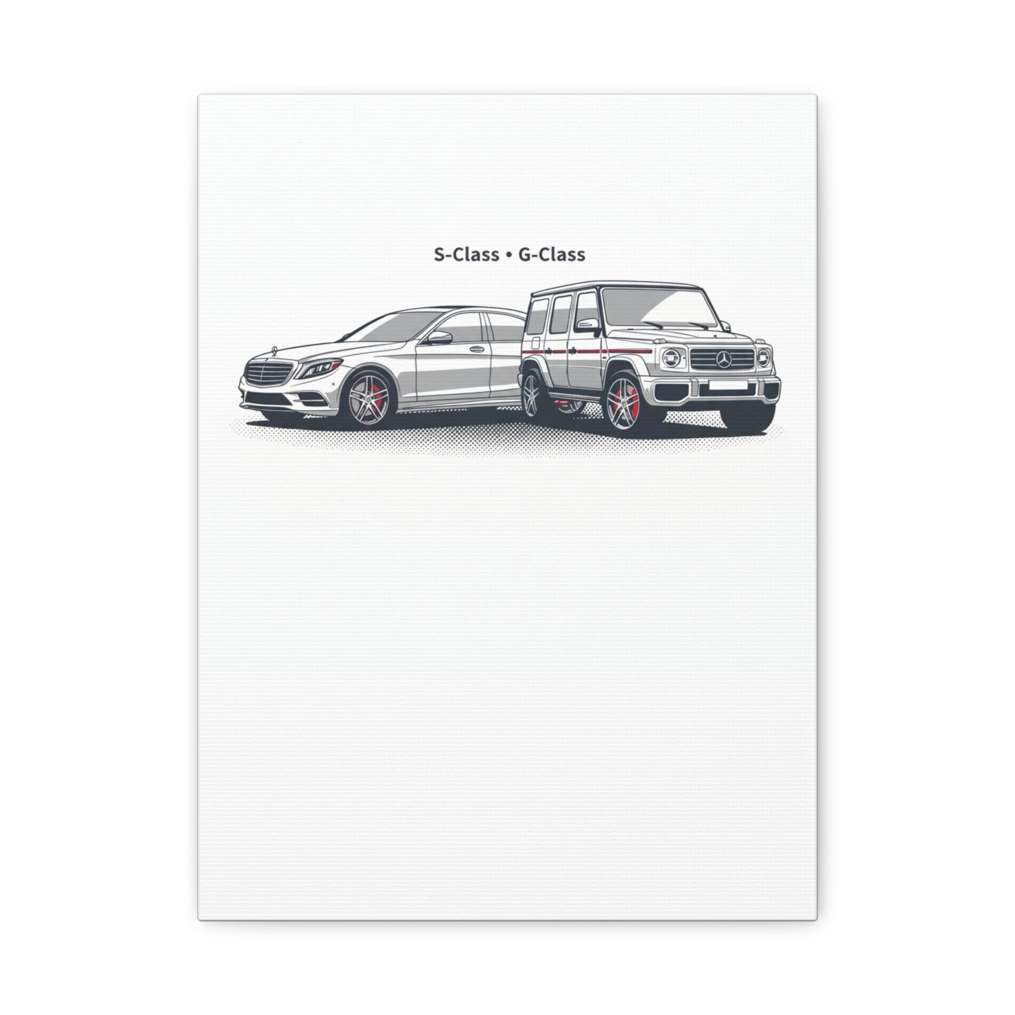 Mercedes S-Class & G-Class Matte Canvas Wall Art — Stretched 1.25"