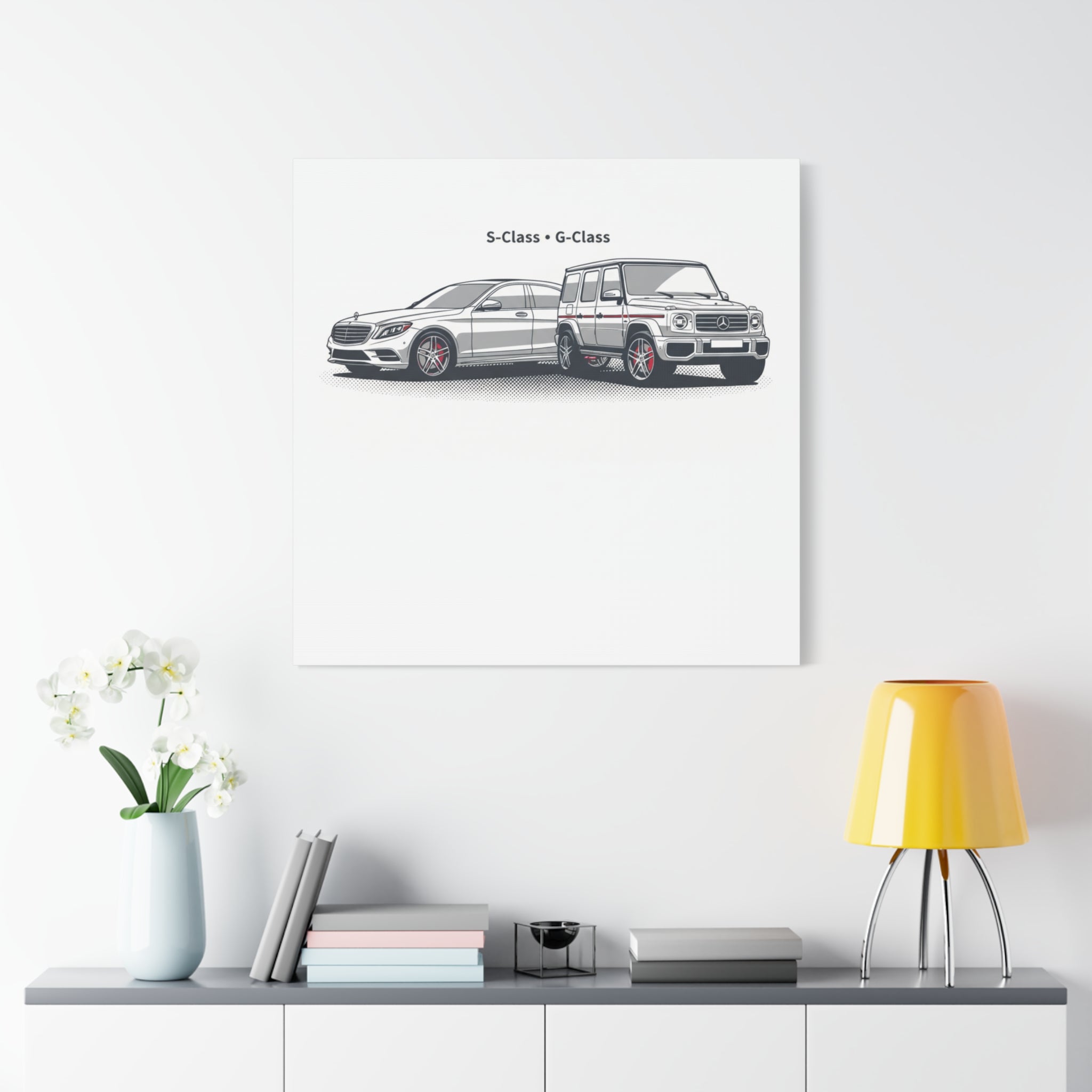 Mercedes S-Class & G-Class Matte Canvas Wall Art — Stretched 1.25"