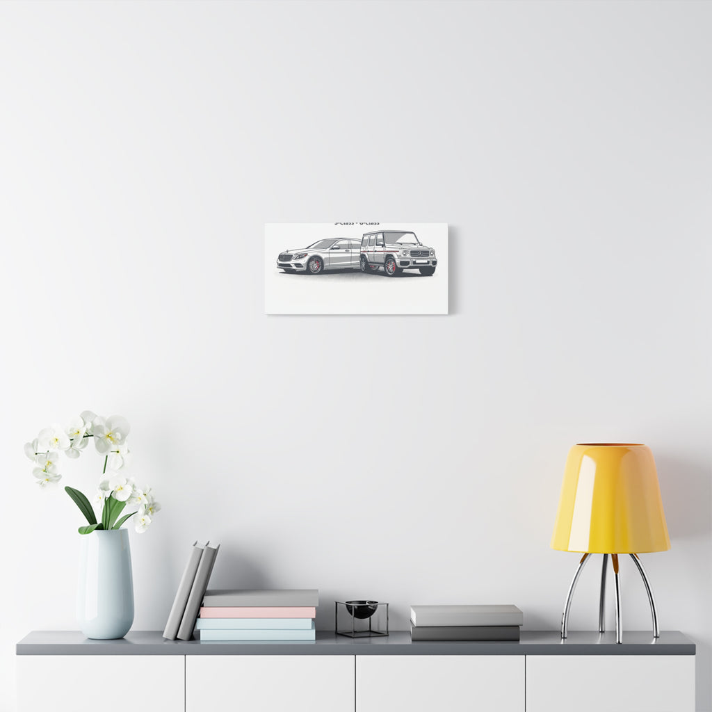 Mercedes S-Class & G-Class Matte Canvas Wall Art — Stretched 1.25"