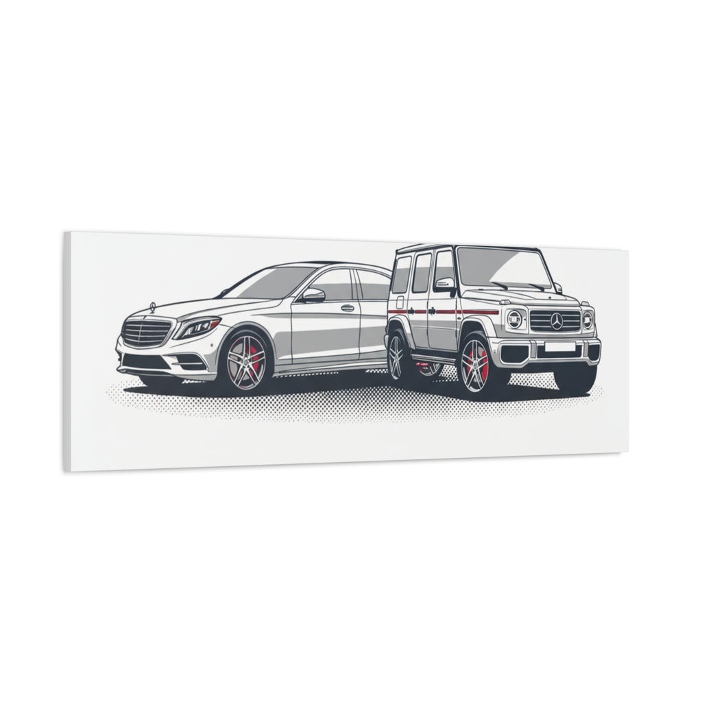 Mercedes S-Class & G-Class Matte Canvas Wall Art — Stretched 1.25"