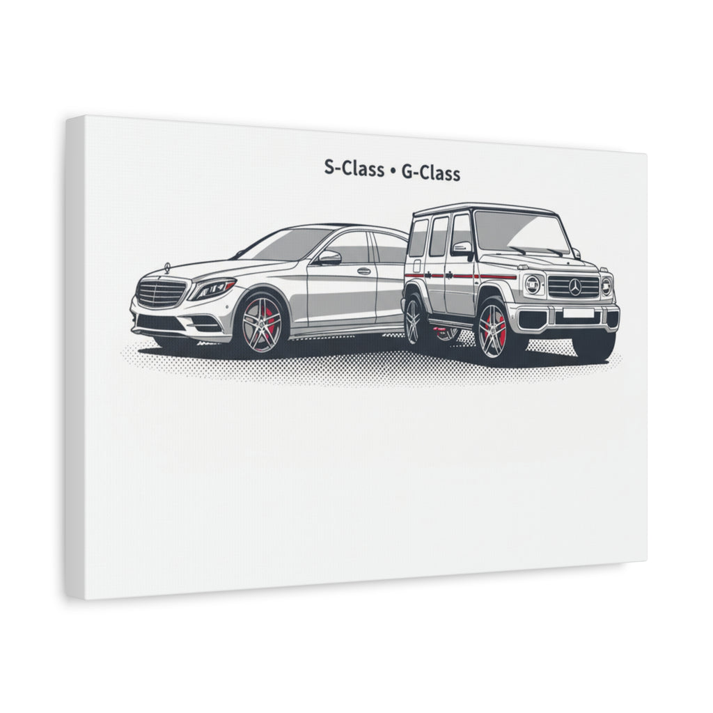 Mercedes S-Class & G-Class Matte Canvas Wall Art — Stretched 1.25"
