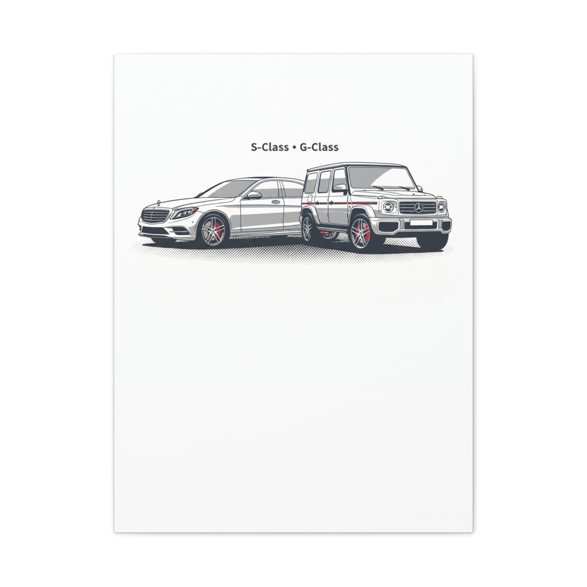 Mercedes S-Class & G-Class Matte Canvas Wall Art — Stretched 1.25"