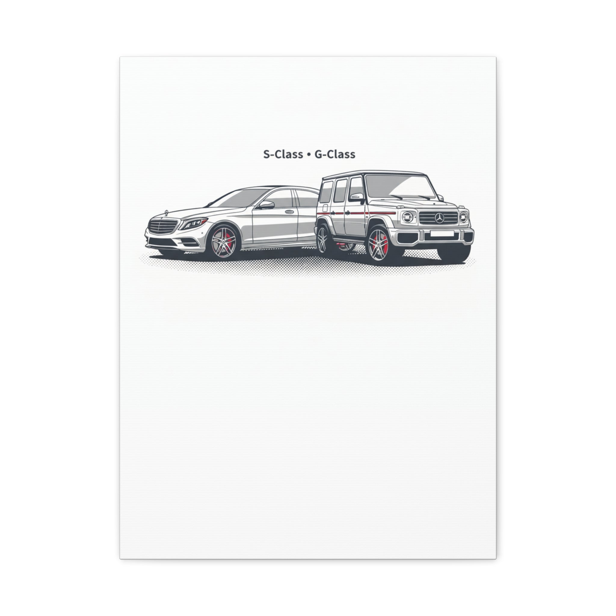 Mercedes S-Class & G-Class Matte Canvas Wall Art — Stretched 1.25"