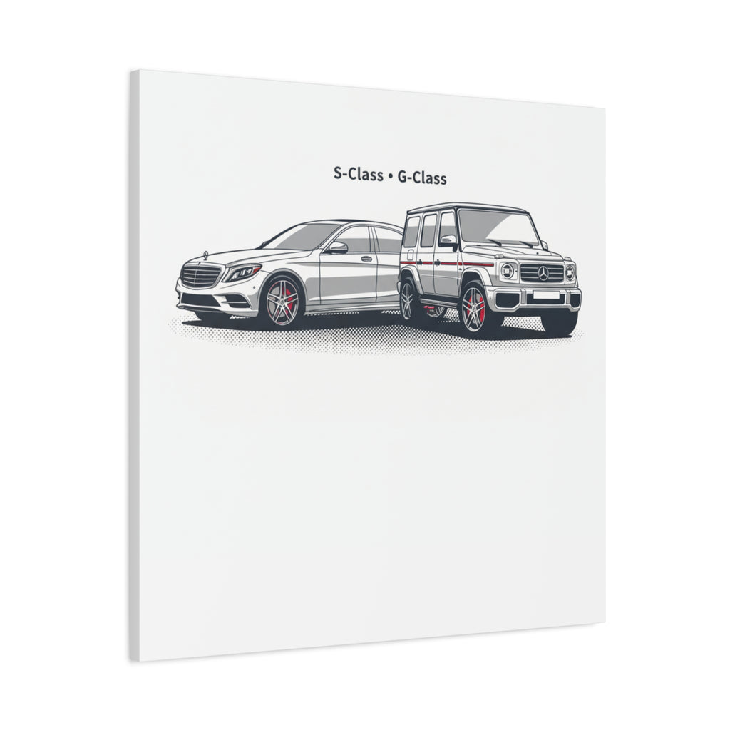 Mercedes S-Class & G-Class Matte Canvas Wall Art — Stretched 1.25"