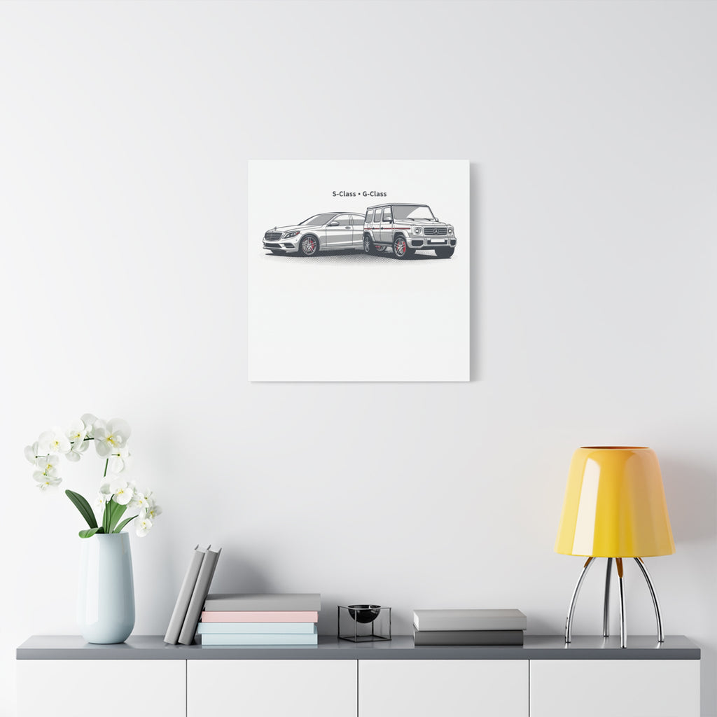 Mercedes S-Class & G-Class Matte Canvas Wall Art — Stretched 1.25"