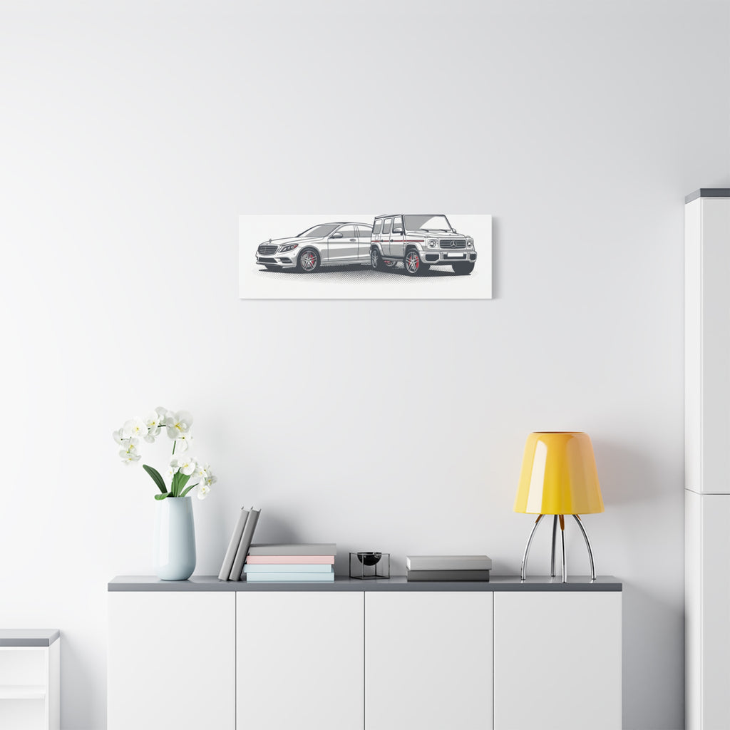 Mercedes S-Class & G-Class Matte Canvas Wall Art — Stretched 1.25"