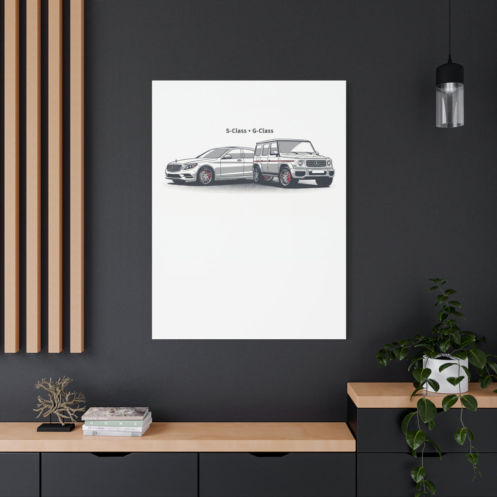 Mercedes S-Class & G-Class Matte Canvas Wall Art — Stretched 1.25"
