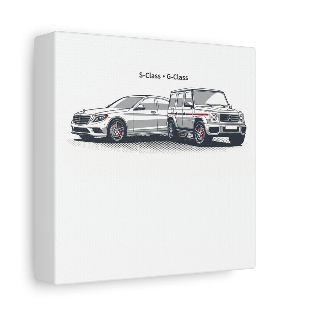 Mercedes S-Class & G-Class Matte Canvas Wall Art — Stretched 1.25"